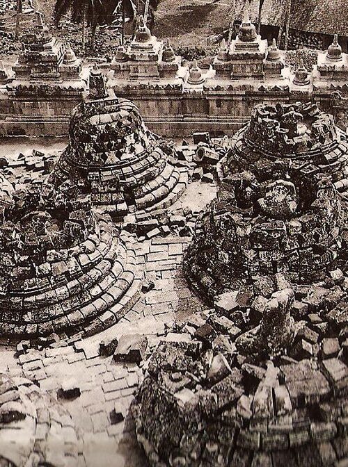 Old Borobudur temple image